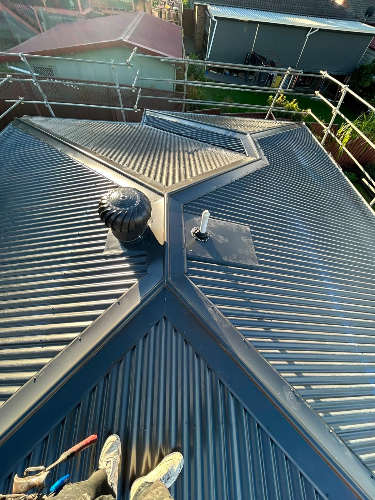 Metal roof installation